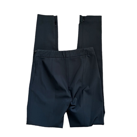 Theory Mona Classical Women's Jodhpurs Pant Size P=00-0 Black Lamb Leather Inset